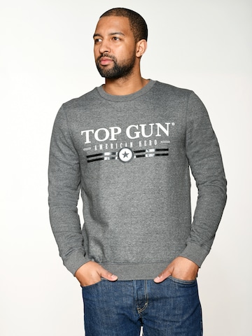 TOP GUN Sweatshirt in Grau: predná strana