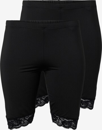 Zizzi Slimfit Spodnie sportowe w kolorze czarny: przód