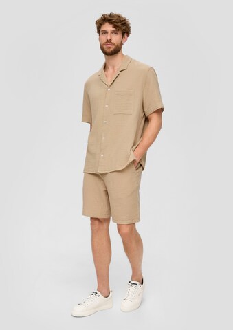s.Oliver Regular fit Overhemd in Beige