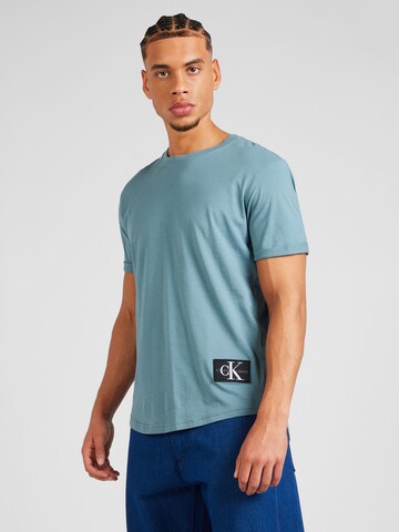 T-Shirt Calvin Klein Jeans en bleu : devant