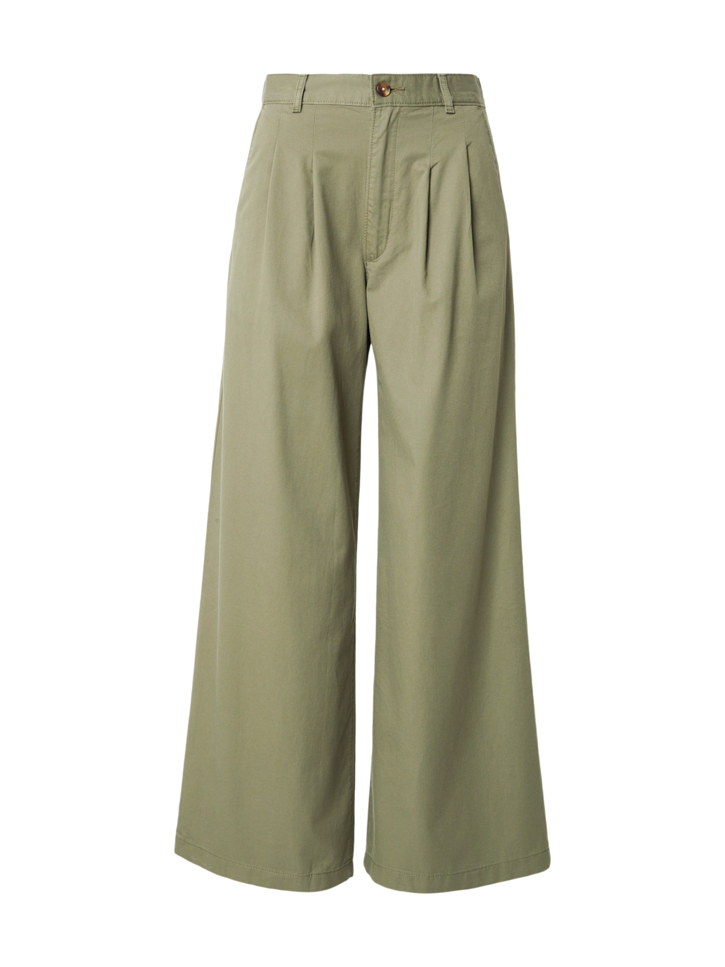 LEVI'S ® Wide leg Pleat-Front Pants in Green: front