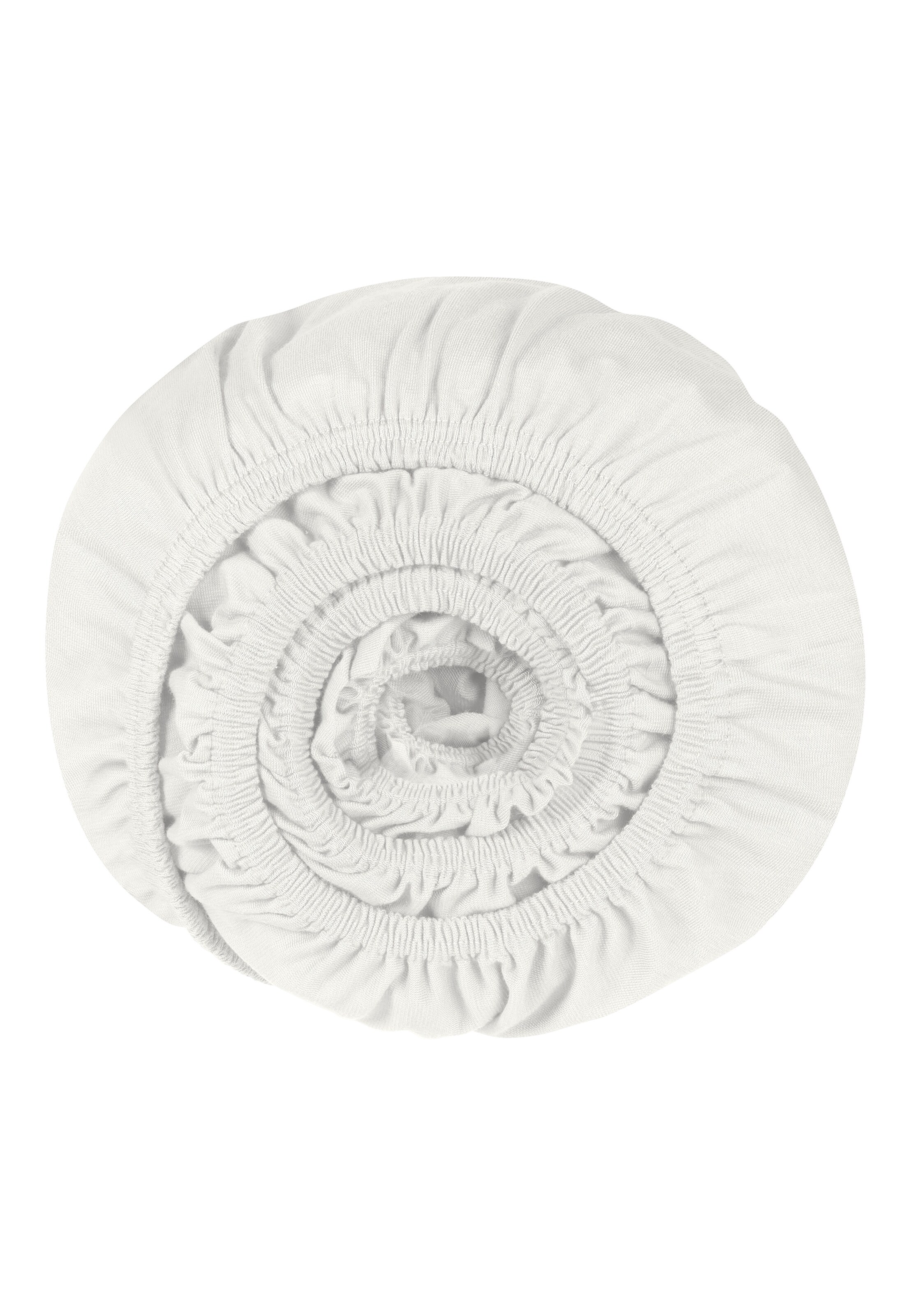 uncover by SCHIESSER Spannbettlaken 'New Jersey' in Weiß: Vorderseite