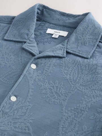 Next Regular fit Button Up Shirt in Blue