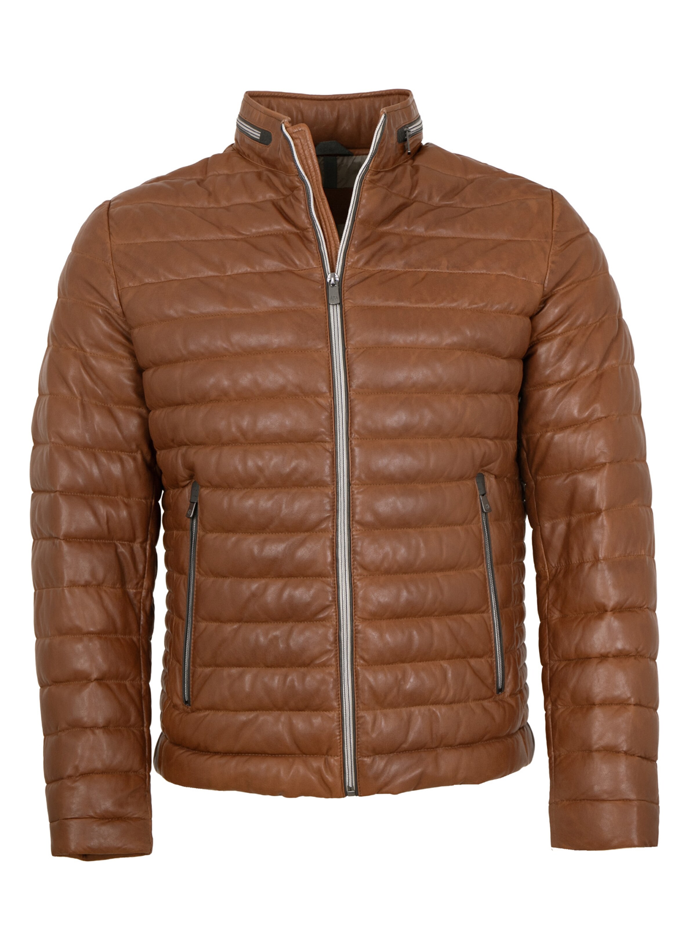 MILESTONE Between-Season Jacket 'MSCortino' in Brown: front