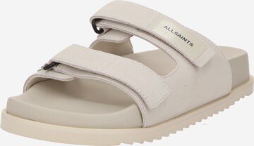 AllSaints - Sapato aberto 'VEX' em branco: frente
