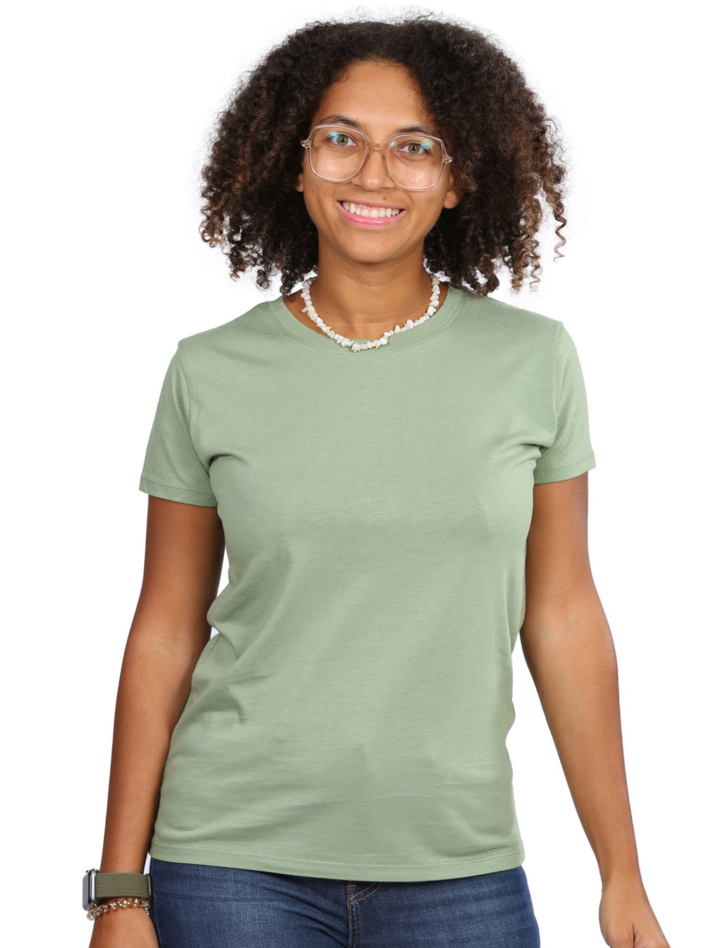 Life-Tree Shirt 'Fairwear Bambus'‌‌ in Grün: Vorderseite