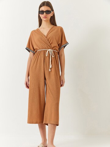 bēšs Bianco Lucci Kombinezons