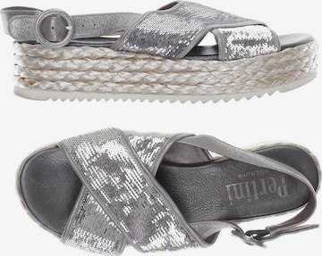 Pertini Sandals & High-Heeled Sandals in 38 in Silver: front