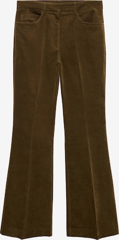 Bootcut Pantalon 'Malibu' MANGO en marron : devant