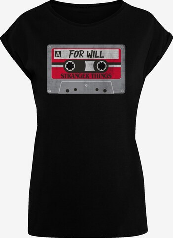 T-shirt 'Stranger Things Cassette For Will Netflix TV Series' F4NT4STIC en noir : devant