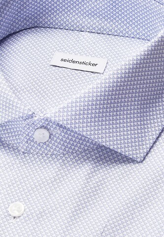 Coupe slim Chemise business 'Schwarze Rose' SEIDENSTICKER en bleu
