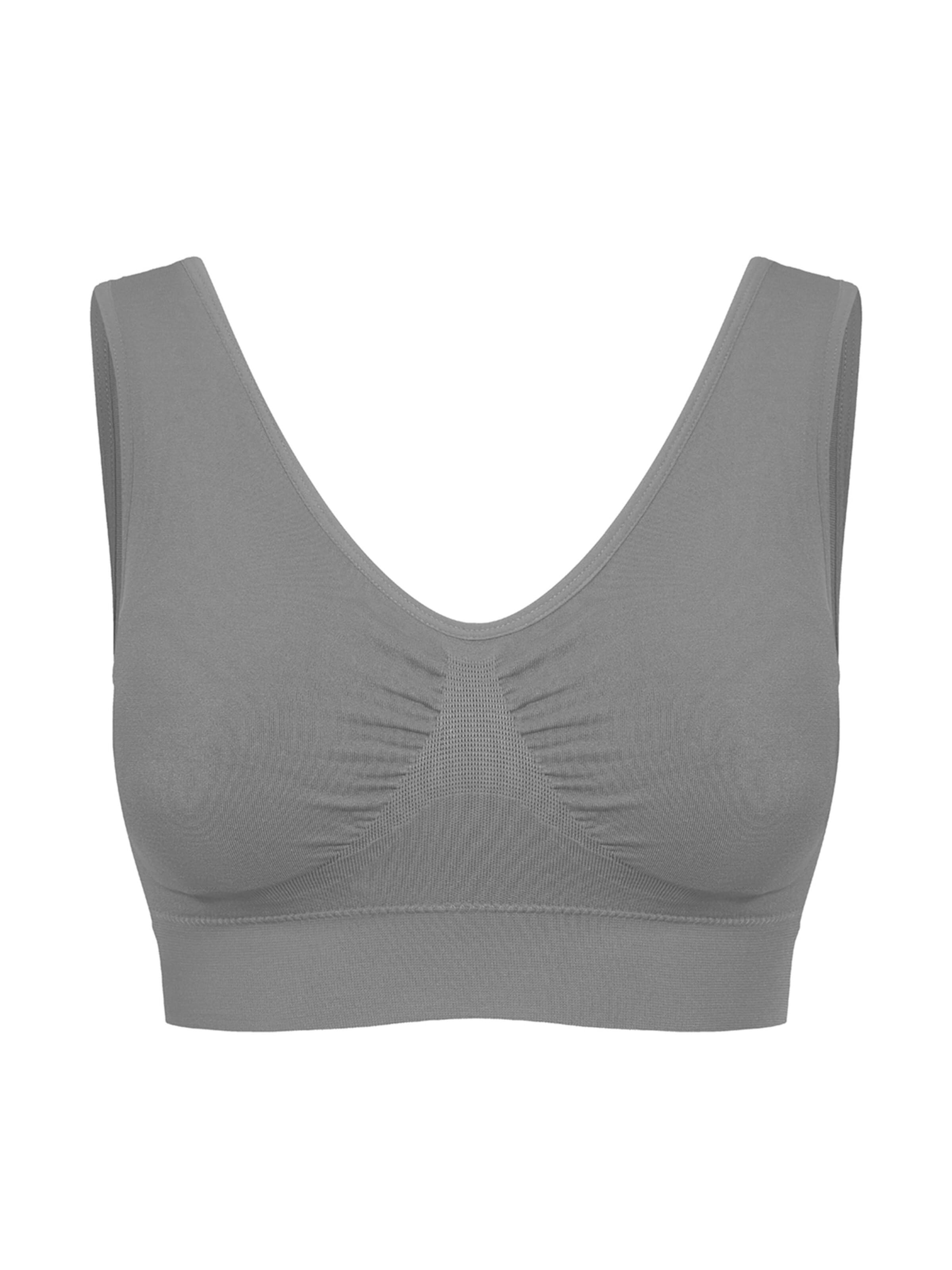 cfab - Bustier Sujetador 'Comfy Bra' en gris: frente