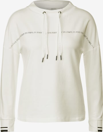 CECIL Sweatshirt in White: front