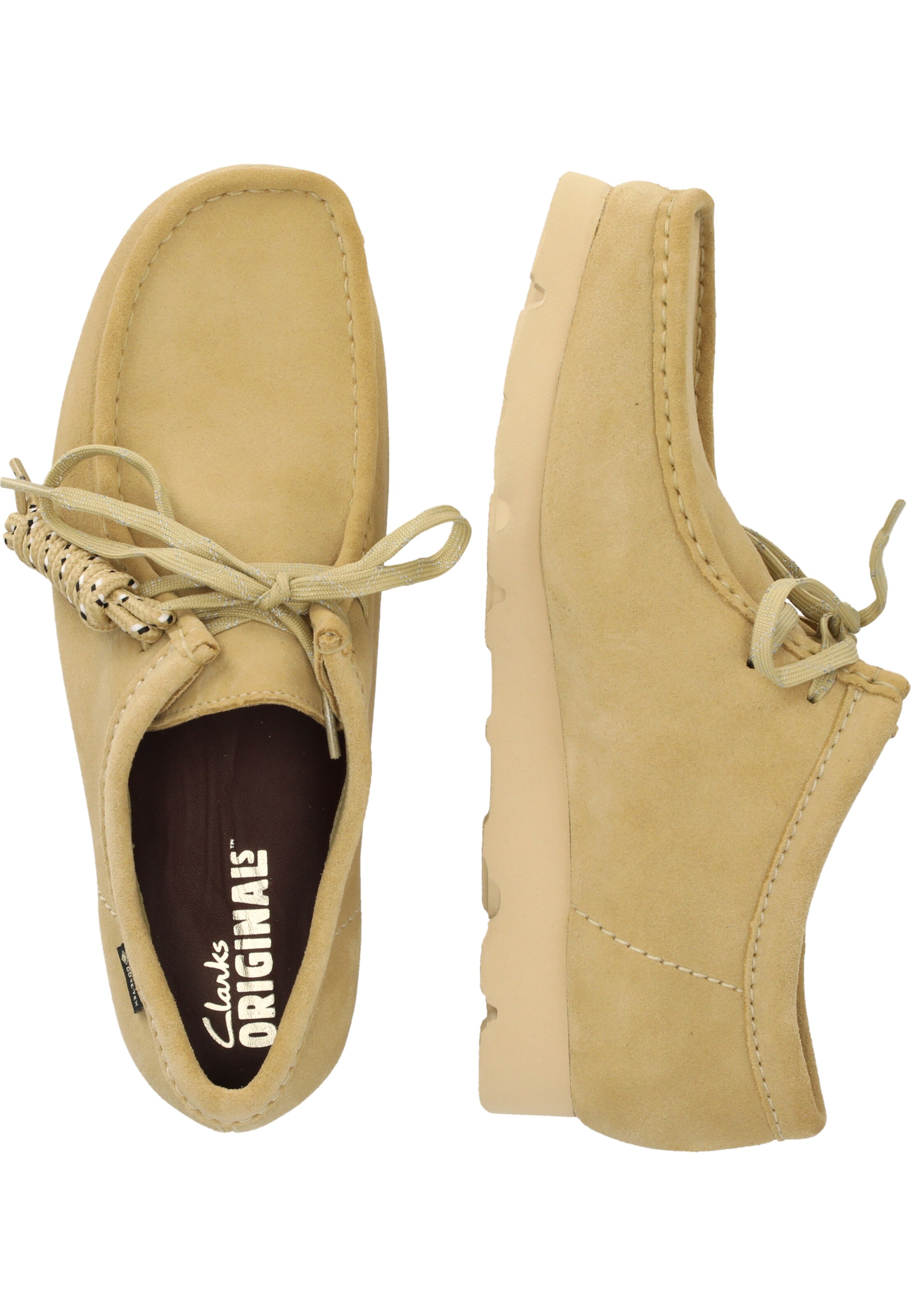 CLARKS Lace-up shoe 'WallabeeGTX' in Beige