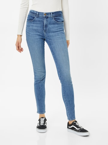 Skinny Jeans de la WRANGLER pe albastru: față