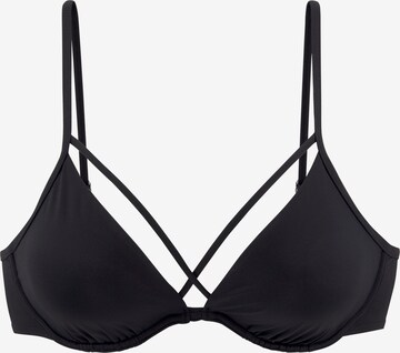 LASCANA T-Shirt Bikinitop in Schwarz: predná strana