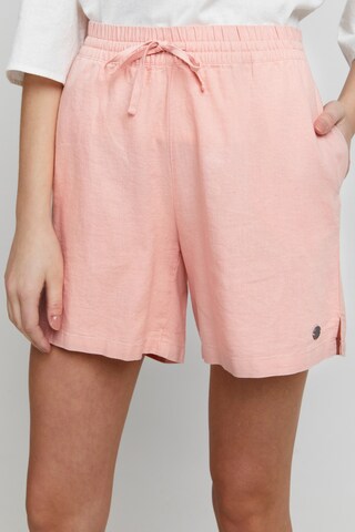 Oxmo Loose fit Trousers in Pink: front