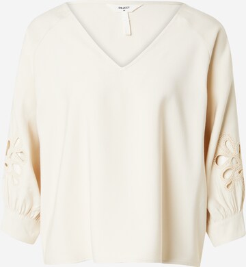 OBJECT Blus 'MAIKEN' i beige: framsida