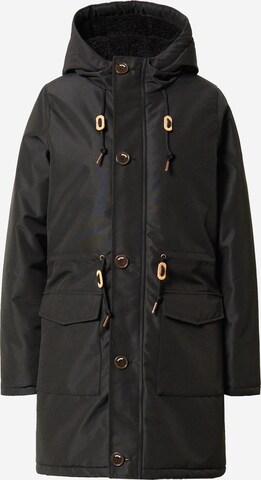 Derbe Between-seasons parka 'Friese Festholm' in Black: front