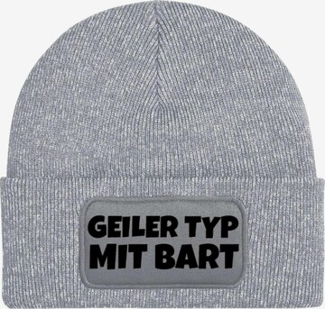 Youth Designz Mütze 'Geiler Typ mit Bart' in Grau: Vorderseite