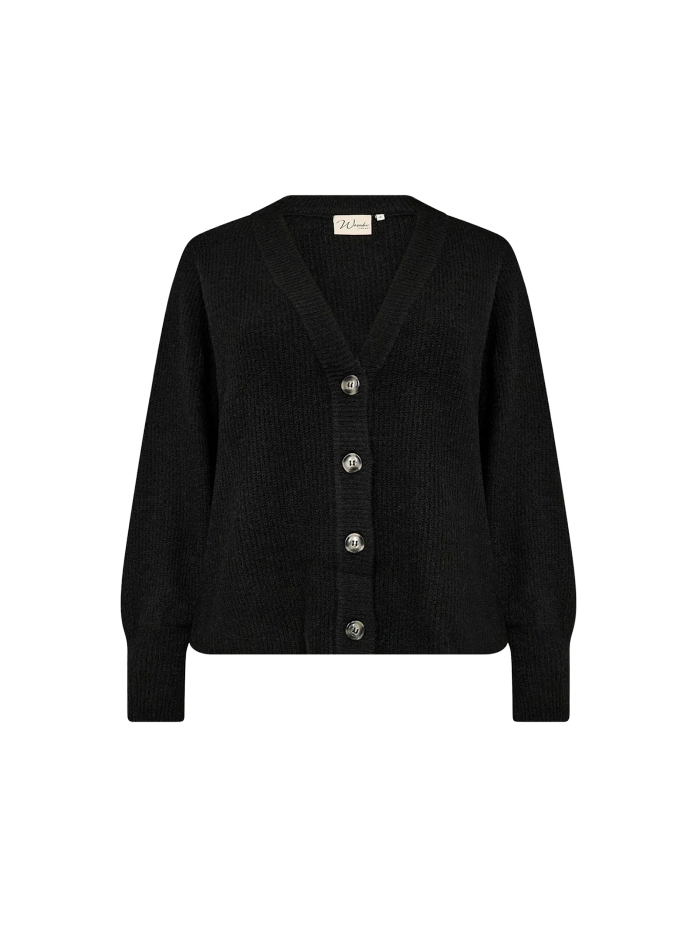 Wasabi Concept Gebreid vest 'Tonja 12' in de kleur Zwart, Productweergave