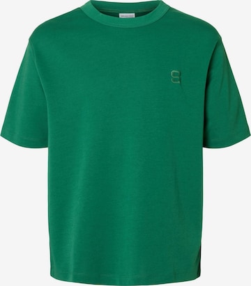 T-Shirt SELECTED en gris : devant