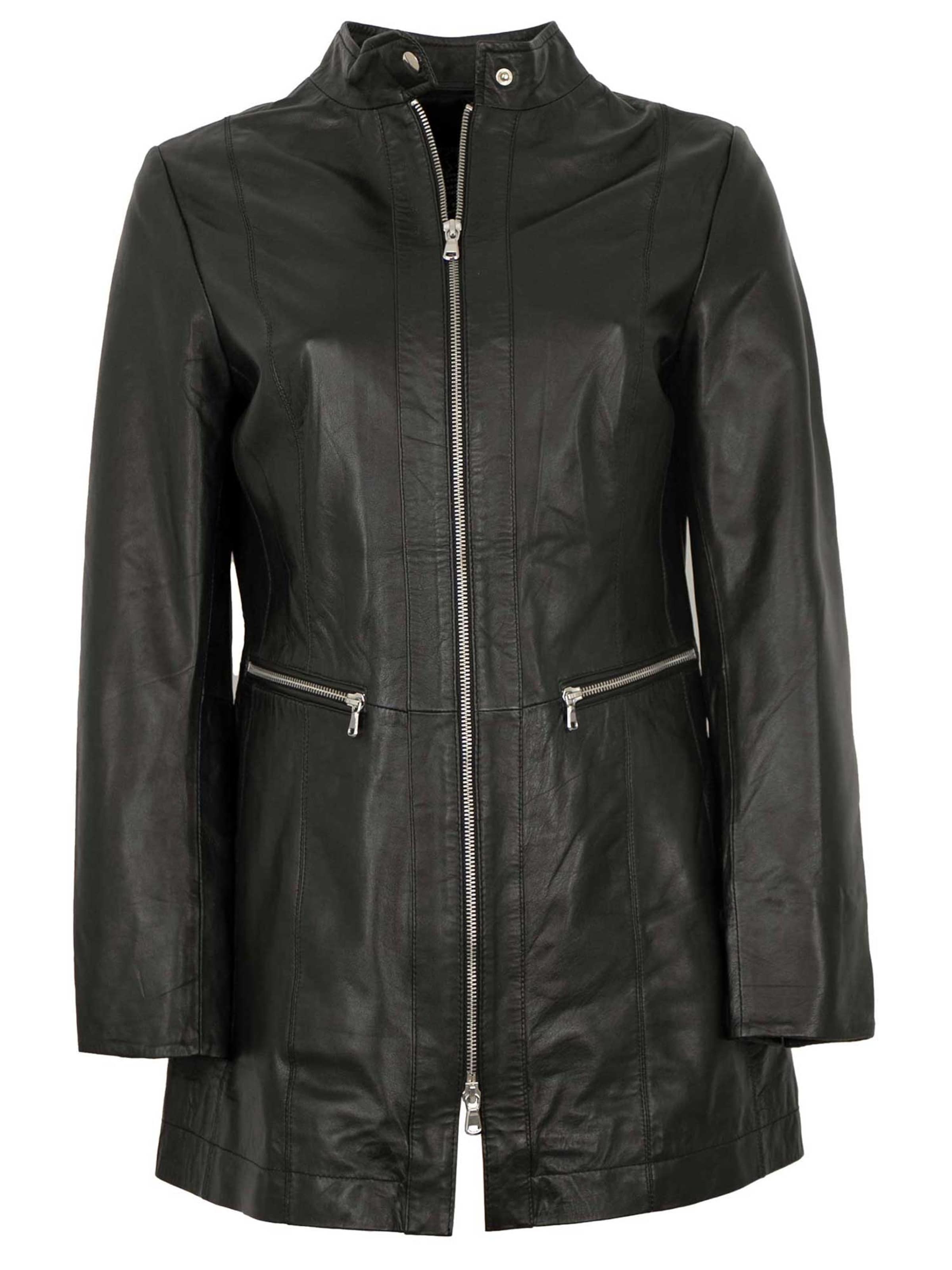 MADDOX Between-Seasons Coat 'Moonlight' in Black: front