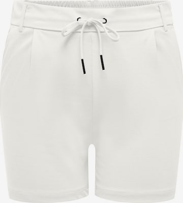 ONLY Carmakoma Pleat-Front Pants in White: front