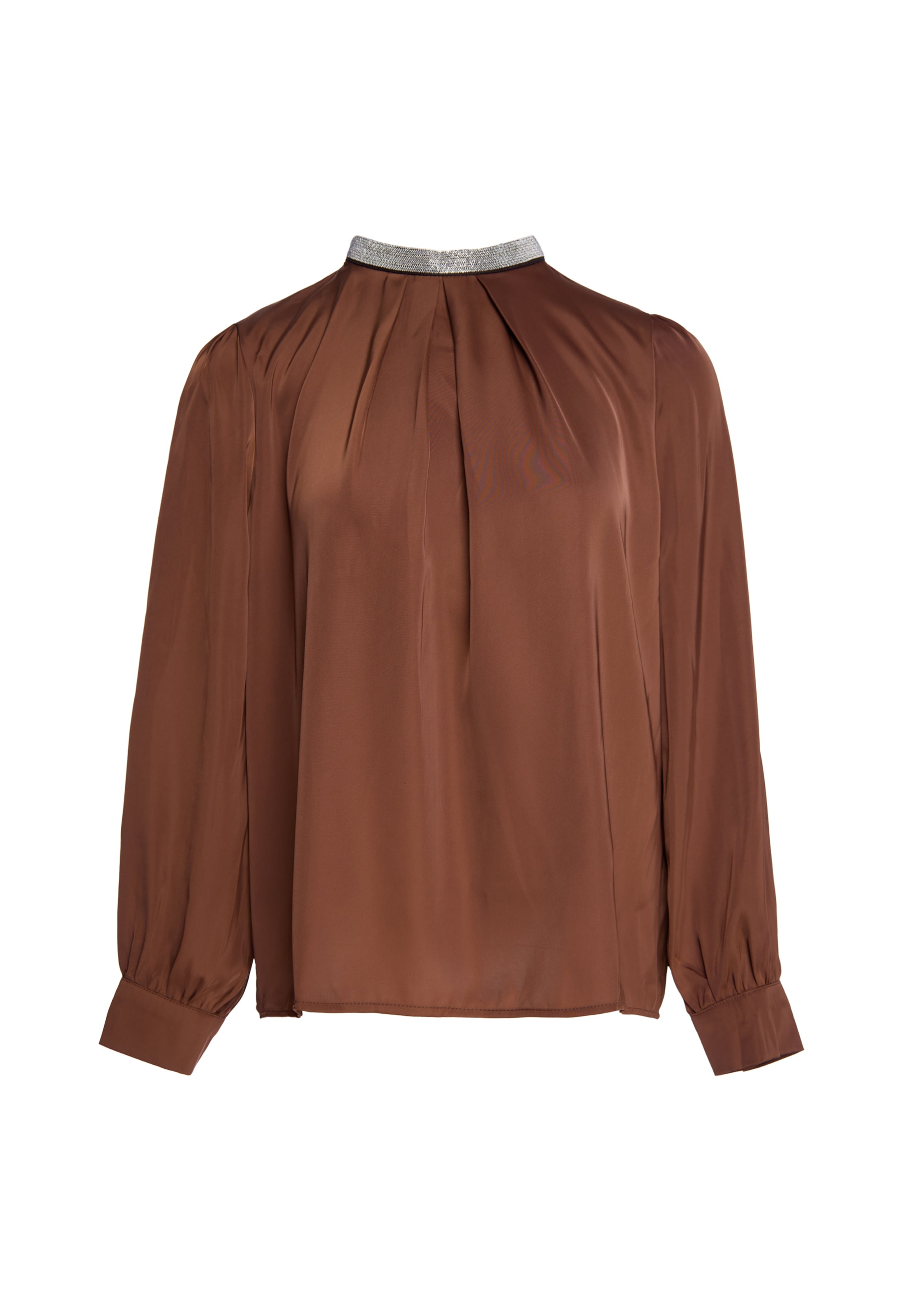 faina - Blusa 'GLOW' en marrón: frente