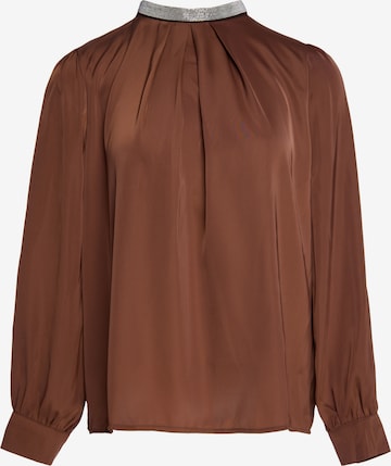 faina - Blusa 'GLOW' en marrón: frente