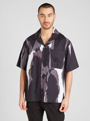 HUGO Comfort fit Button Up Shirt 'Egeeno' in Black: front
