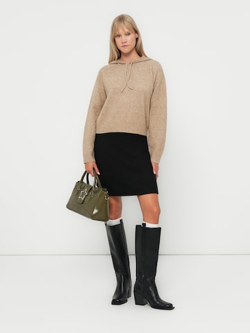 PIECES Spódnica 'PCMALOU' w kolorze czarny