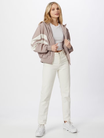 Urban Classics Between-Season Jacket 'Crinkle Batwing' in Pink