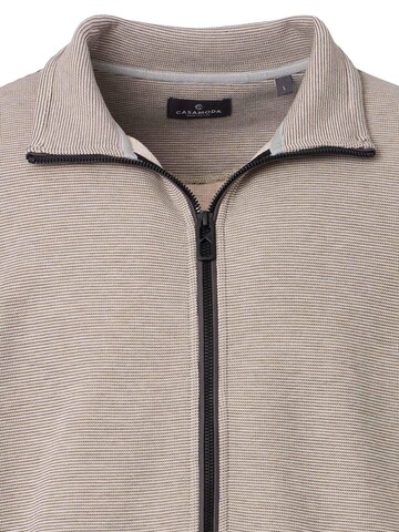 CASAMODA Zip-Up Hoodie 'Basic' in Beige