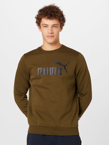 PUMA Athletic Sweatshirt in Green: front