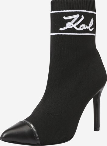 Bottines 'PANDORA' Karl Lagerfeld en noir : devant