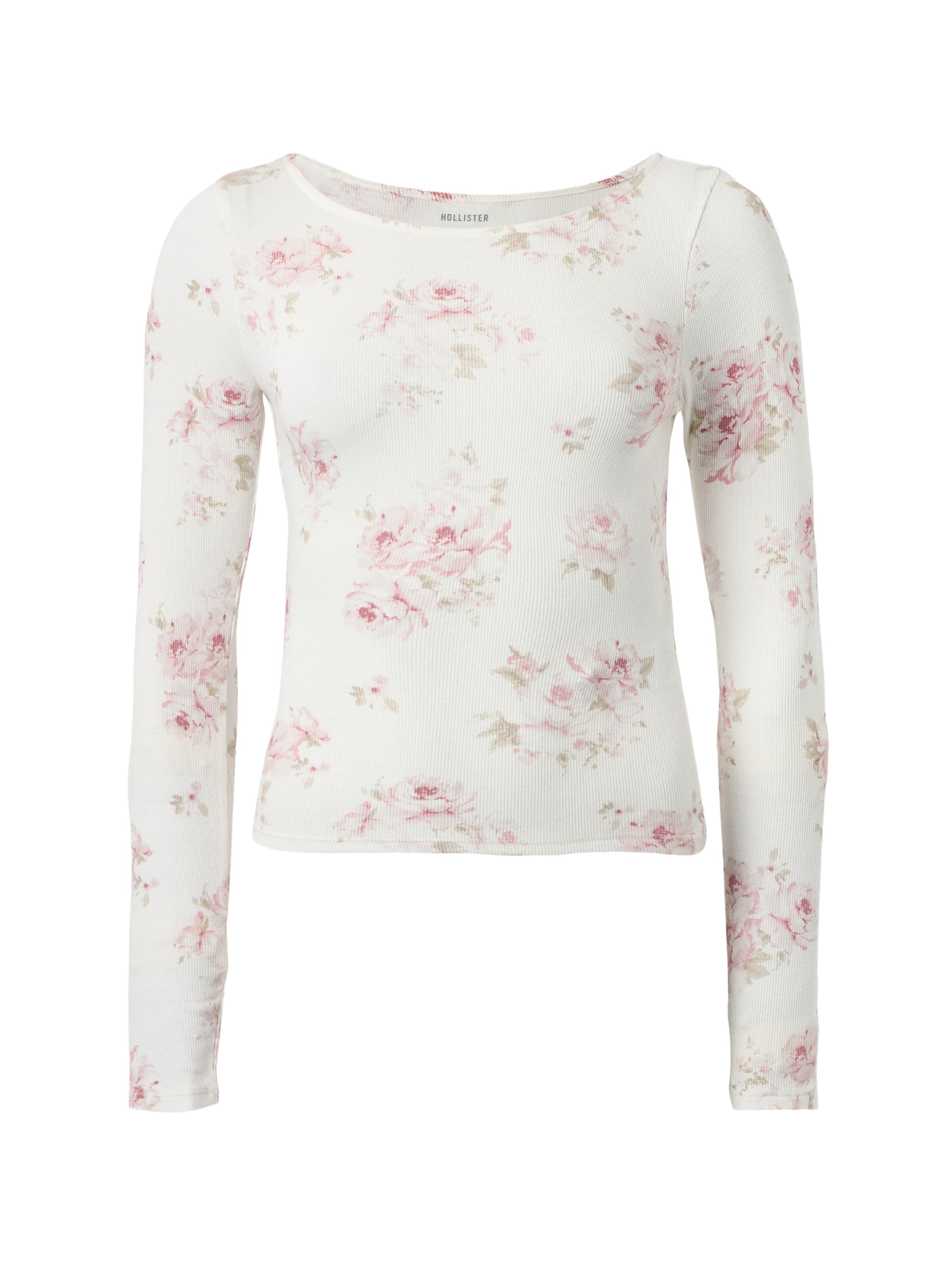 HOLLISTER Μπλουζάκι σε λευκό: μπροστά