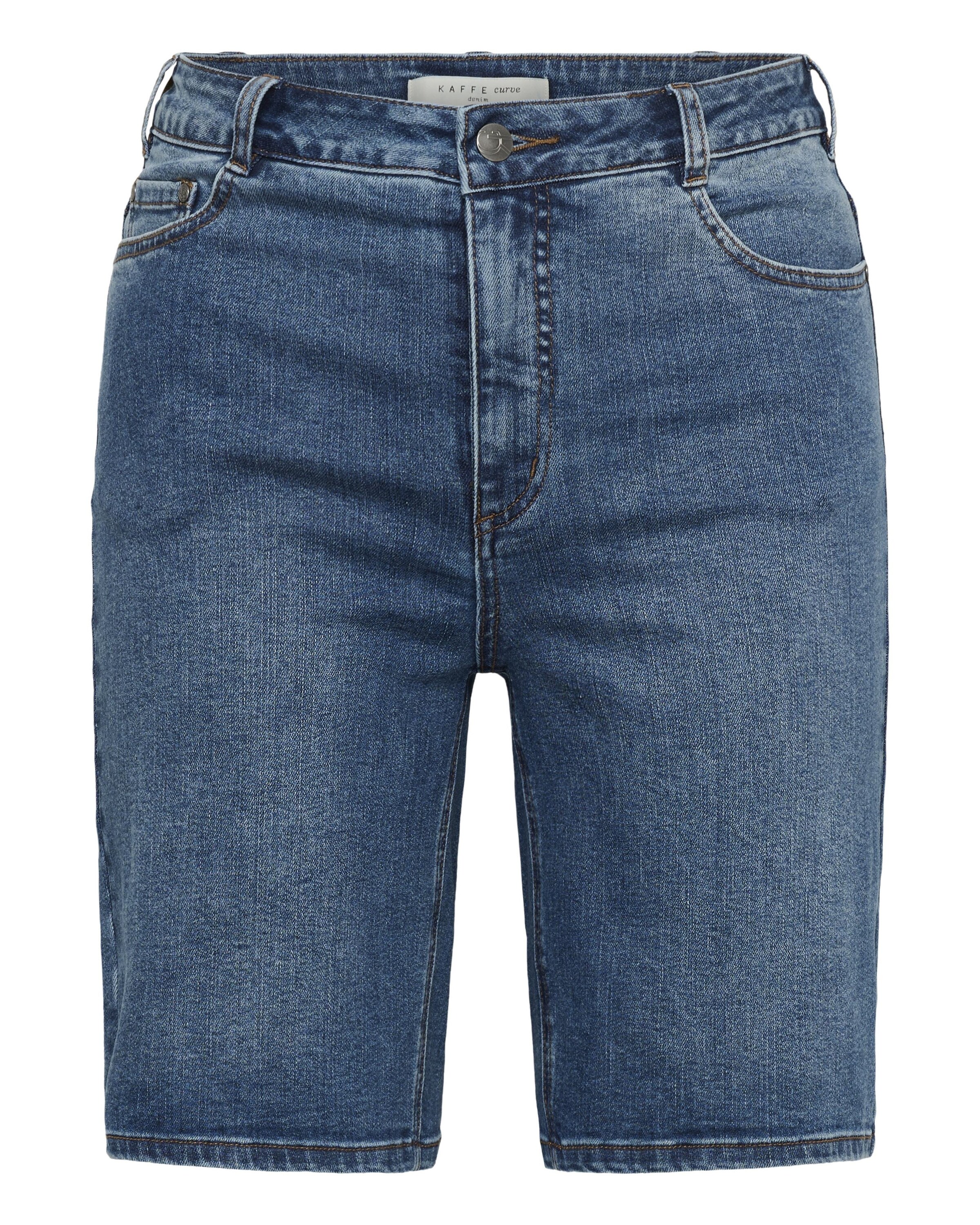 KAFFE CURVE Regular Shorts 'KCEmila' in Blau: Vorderseite