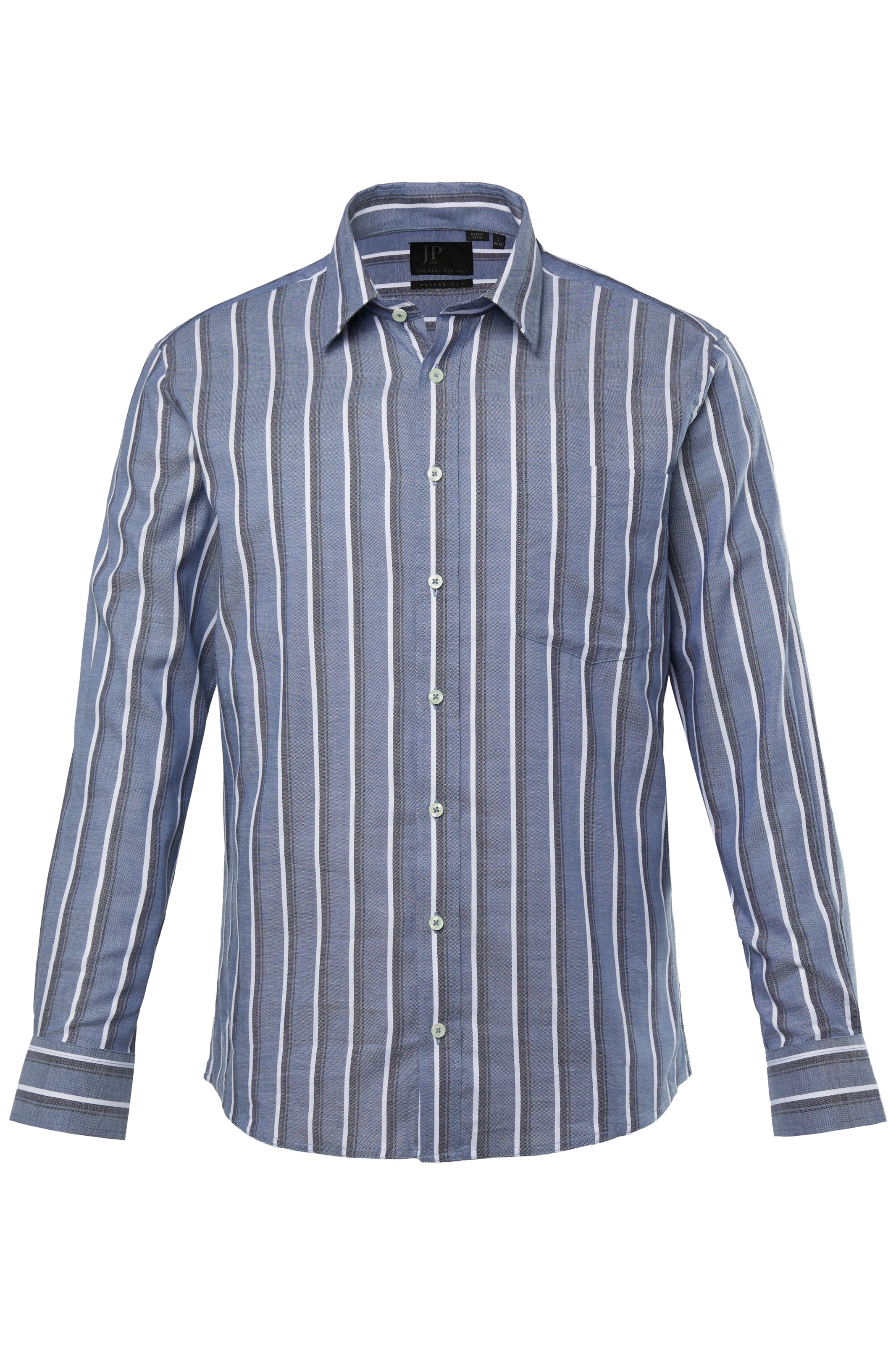 JP1880 Regular fit Overhemd in Blauw: voorkant