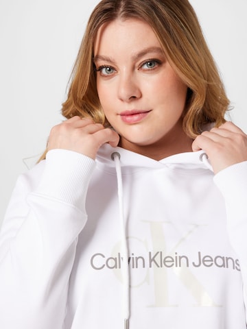 Calvin Klein Jeans Curve Sweatshirt in Weiß