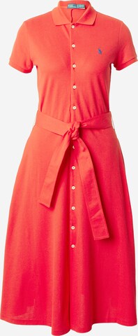 Polo Ralph Lauren Shirt Dress in Red: front