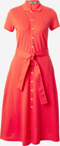 Polo Ralph Lauren - Vestido camisero en rojo: frente