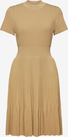 ESPRIT Gebreide jurk in Beige: voorkant