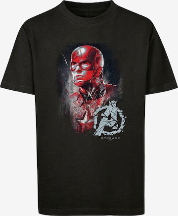 F4NT4STIC Shirt 'Marvel Avengers Endgame Captain America Brushed' in Black: front