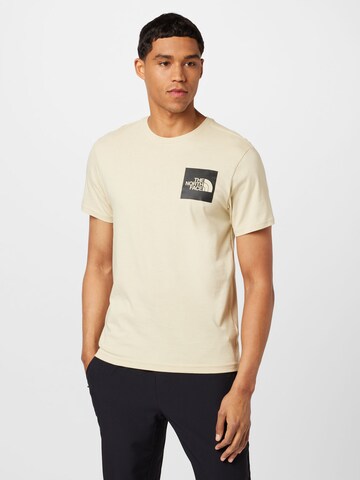 THE NORTH FACE - Ajuste regular Camiseta 'FINE' en beige: frente