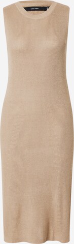 Robes en maille 'NEWLEXSUN' VERO MODA en beige : devant