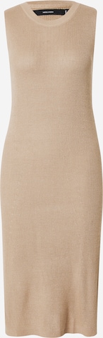 VERO MODA Gebreide jurk 'NEWLEXSUN' in Beige: voorkant