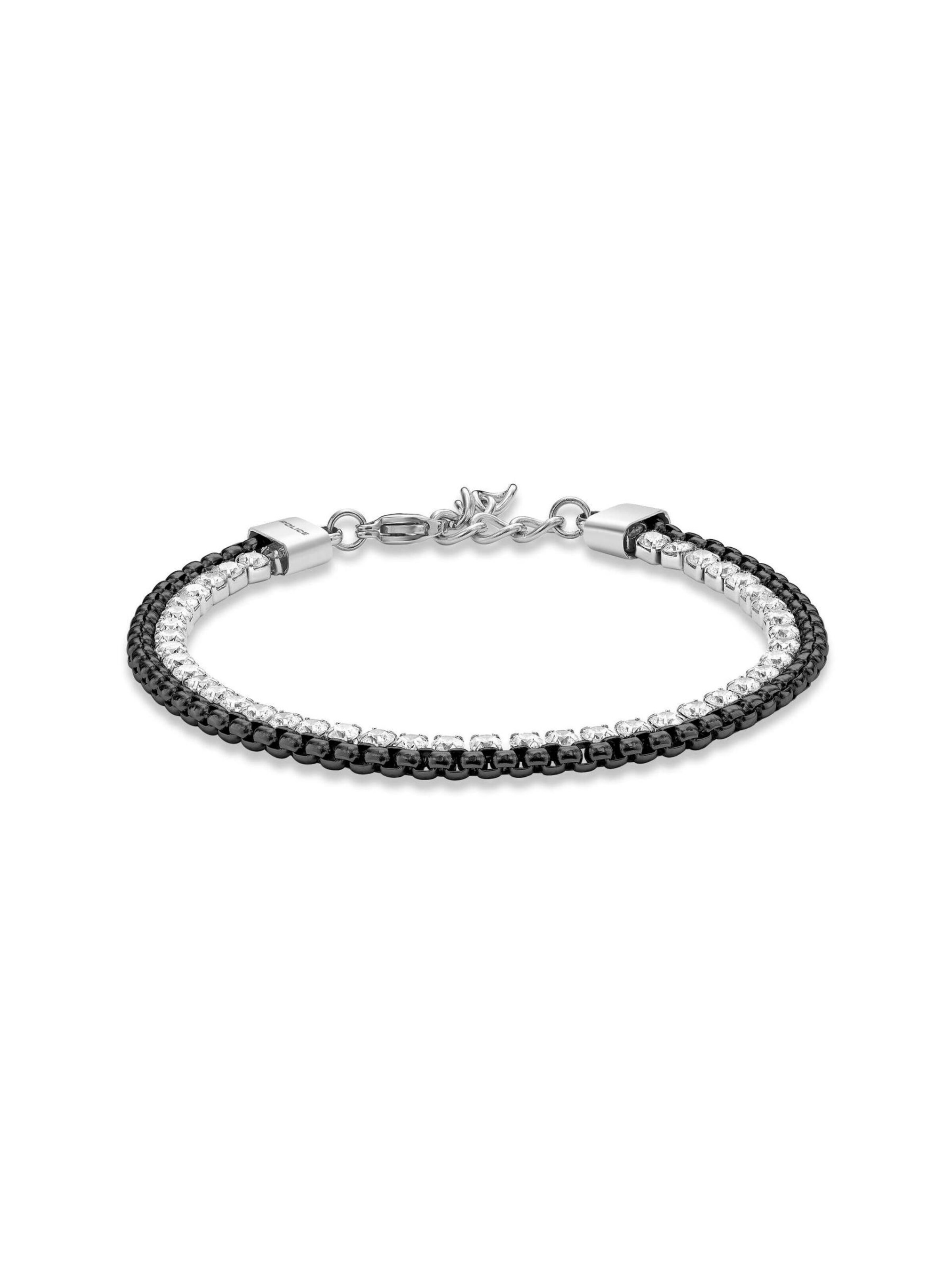 POLICE Bracelet 'Sequence' in Black: front