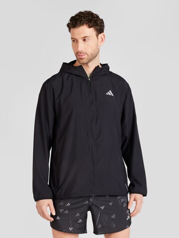 ADIDAS PERFORMANCE Sportjacke 'Run it' in Schwarz: predná strana