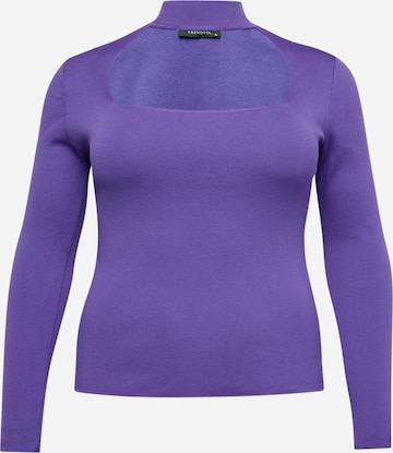 Trendyol Curve Sweater in Purple: front